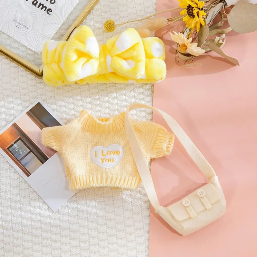 Doll Cloth Accessories LaLafanfan Cafe Clothes Dress Up DIY Clothing Yellow Duck Clothes 30cm Kawaii Plush Clothes Dolls