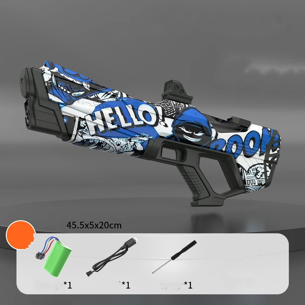 Electric Water Gun Toys Automatic Absorption Spray Blaster Ccontinuo Shooting Water Pistol Guns Summer Pool Outdoor Toy for Kids
