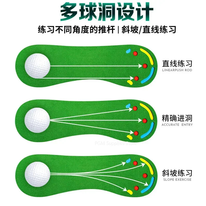 PGM Golf Green Home Golf Putting Mats 300x90cm Portable Putting Practice Aids Professional Indoor Putting Practice Golf Trainer