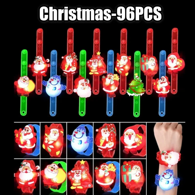 Halloween LED Party Favors Kids Flashing Bracelets Christmas Light Up Toys Treat Bag Fillers Goody Gift Fillers Non Candy