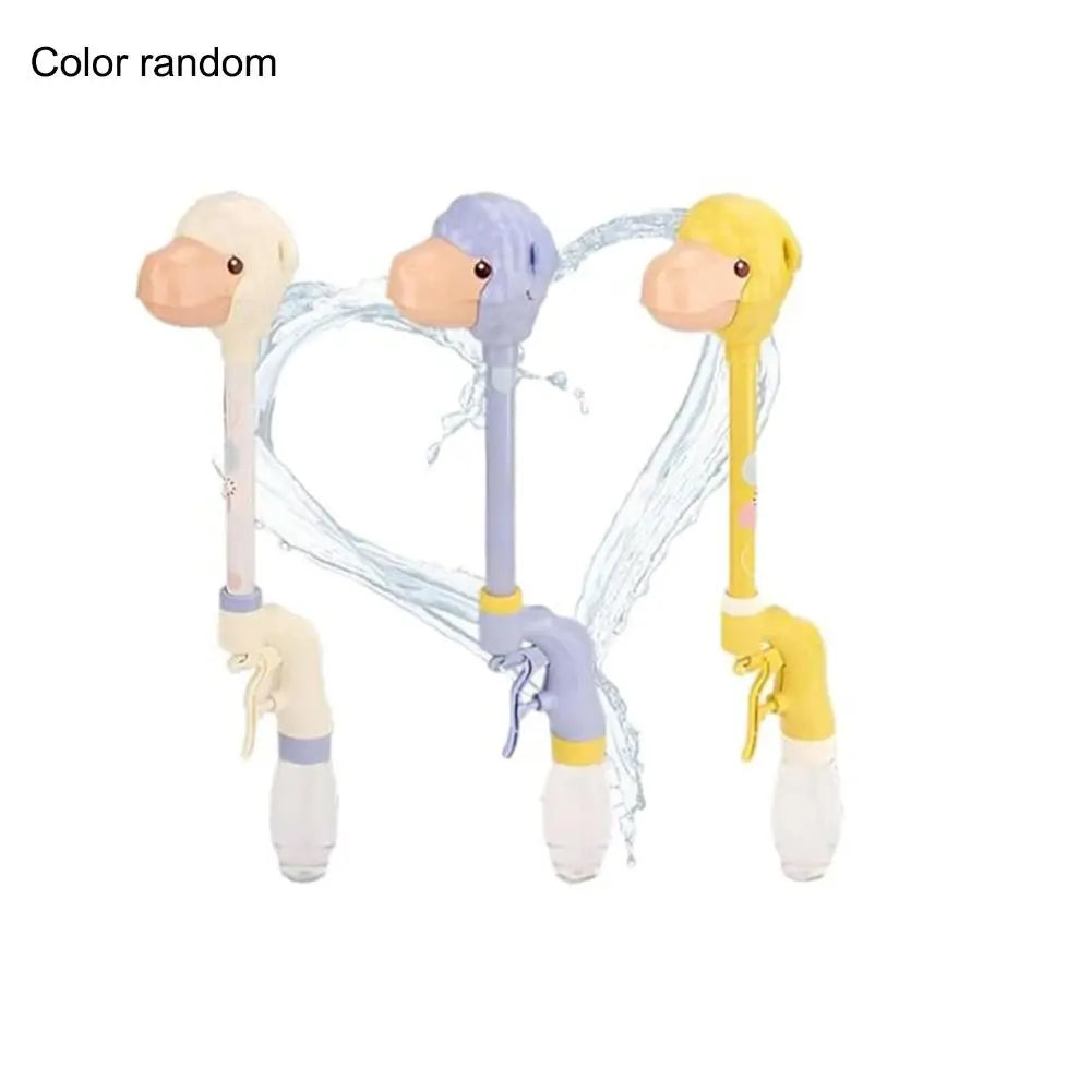 Water Battle Props Cute Water Gun Toy Cartoon Dinosaur Straight Tube Water Gun Duck Sheep Summer Beach Pool Toys for Kids