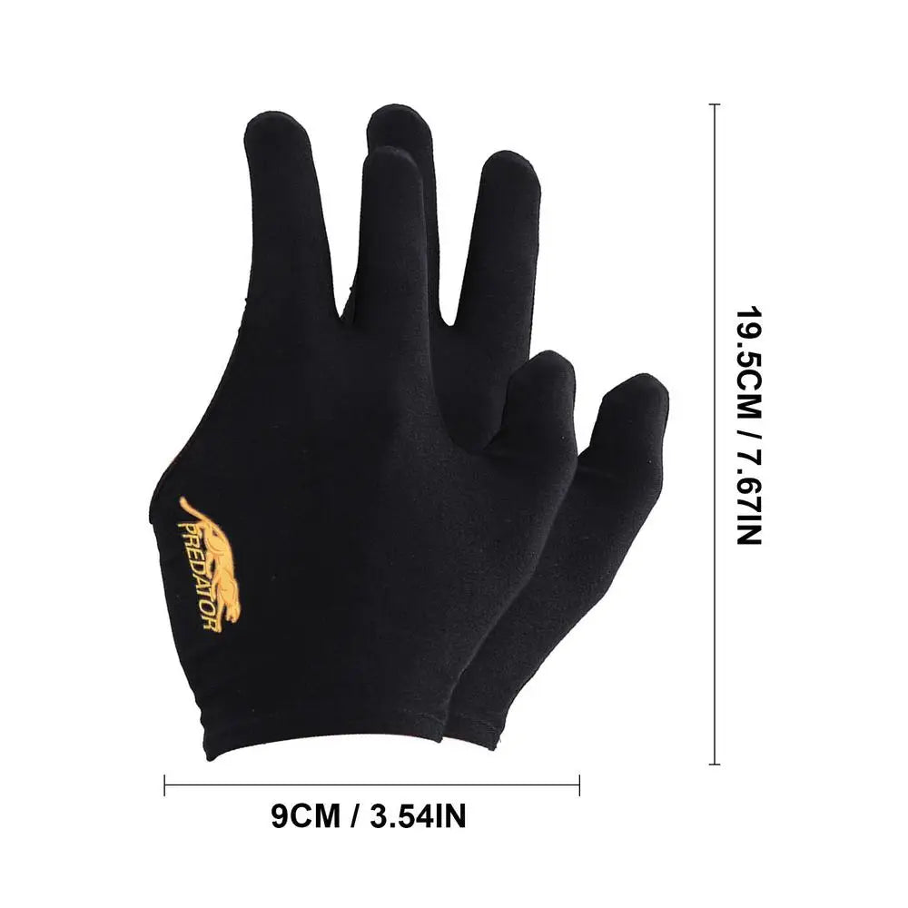 2Pcs Professional Open Finger Billiard Pool Gloves Snooker Pool Gloves Portable Light Elasticity Billiard Training Hand Gloves