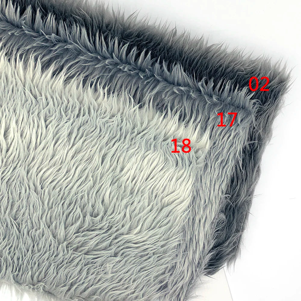 3cm Pile Length Artificial Plush Fox Fur Fabric for Making Cotton Doll Hair 40x45cm Falling Water Plush Fabric Sewing Material