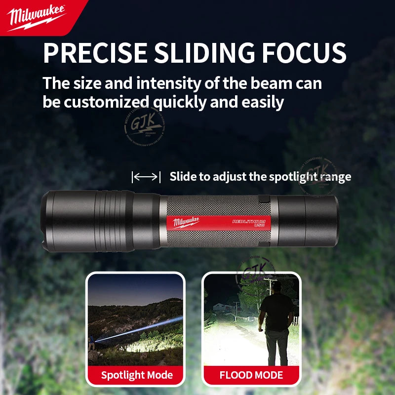 Milwaukee L4 FL2000-301 REDLITHIUM™ USB Rechargeable Slide Focus Flashlight 2,000 LUMENS With Fast Beam Control