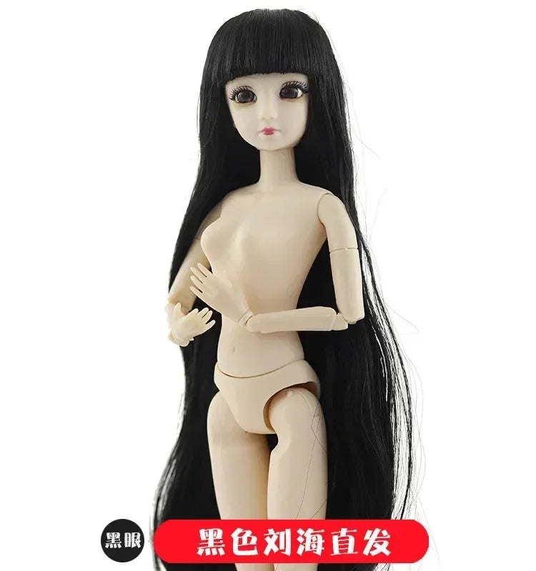 30cm Doll Toys for Girls 1/6 BJD Dolls Body Make-Up 3D Eyes Beautiful Princess Baby Girl Dolls Plastic DIY Toy for Girls