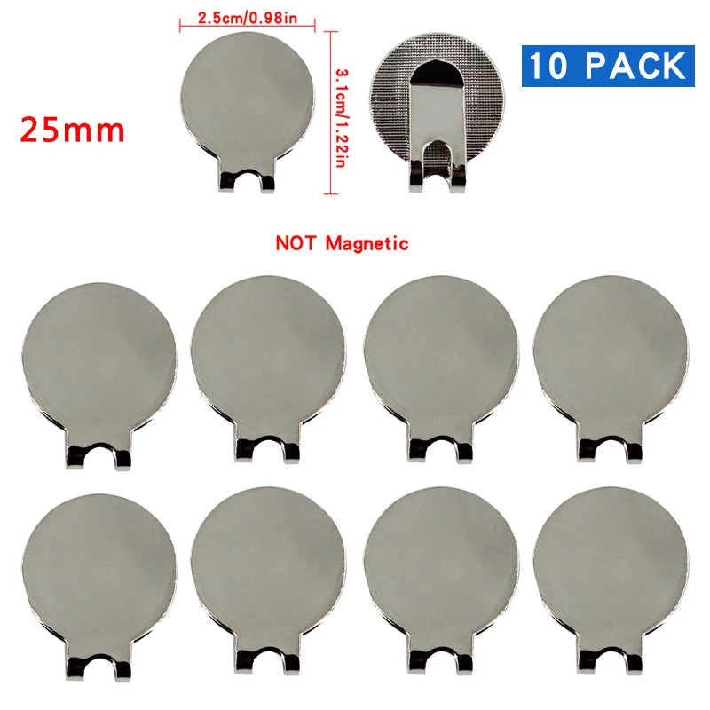 10 Pcs Golf Hat Clip Magnetic Metal Golf Cap Clips Golf Accessories for Golf Ball Mark Marker Drop Ship