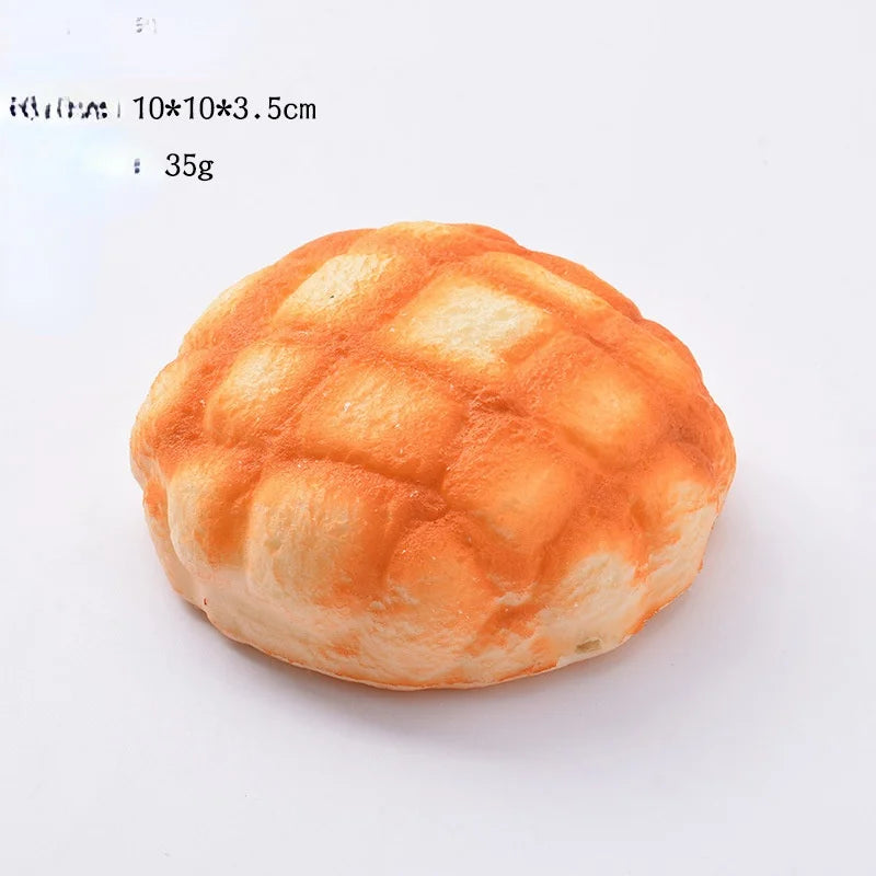Creative Simulation Bread Toast Donuts Squeeze Stress Relief Toys Spoof Artificial Bread Simulation Food Desktop Decoration