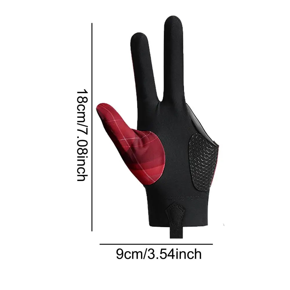 Billiards Glove Left Right Hand 3 Finger Snooker Billiard Glove Non Slip Stickers Elastic Billiard Training Gloves Accessories