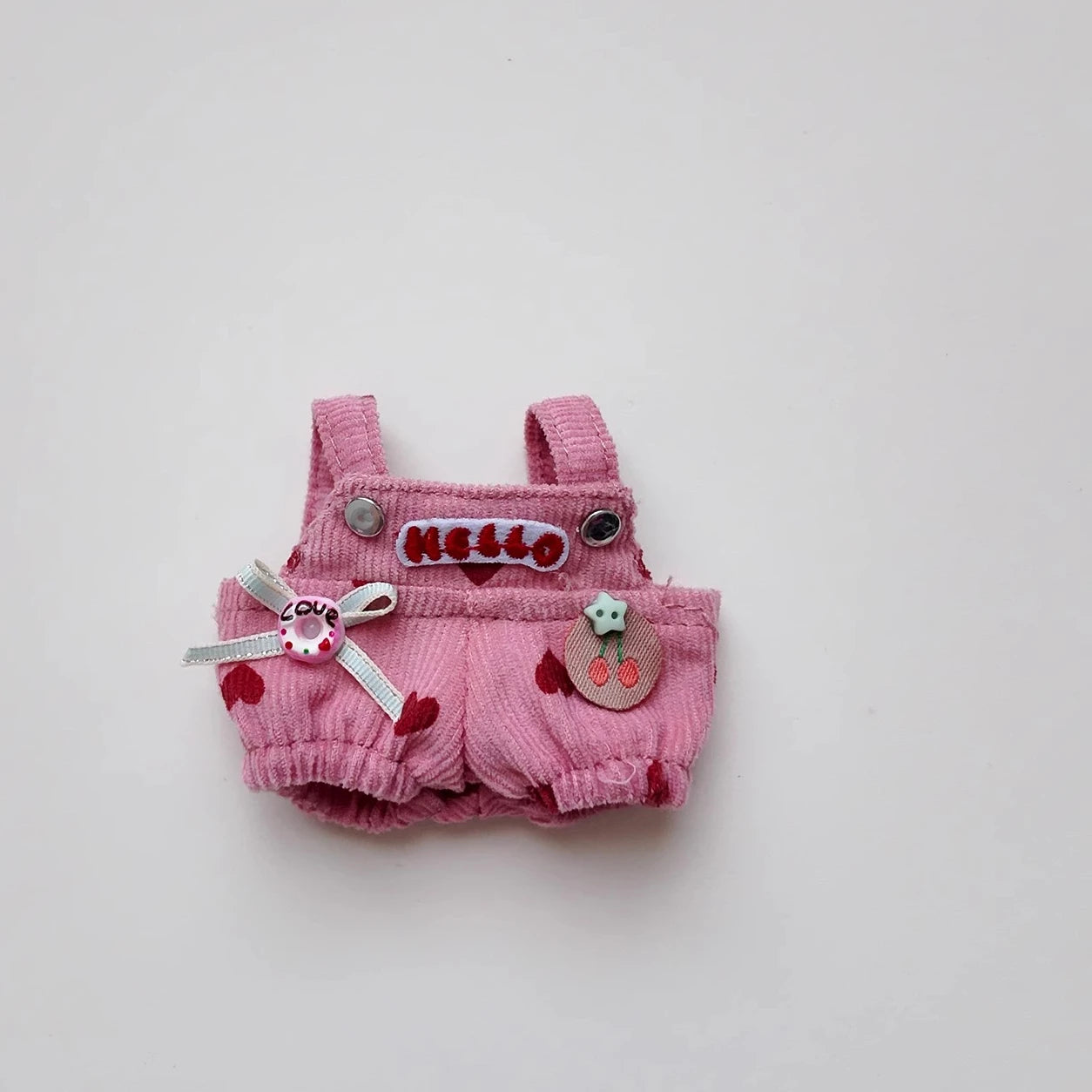Love Overalls for Mini Labubu V4 V3 V2 V1 Clothing for Labubu 4.0 the Monsters Pin for Love Series Doll Accessories