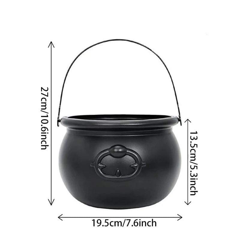 Halloween Witch's Cauldron Candy Pot & Storage Bucket Perfect Party Giveaway & Trick-Or-Treat Activity Fun Halloween Decoration