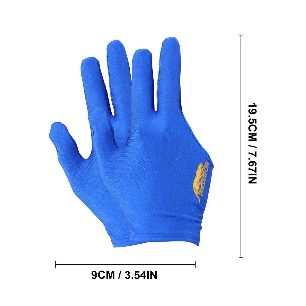 2Pcs Professional Open Finger Billiard Pool Gloves Snooker Pool Gloves Portable Light Elasticity Billiard Training Hand Gloves