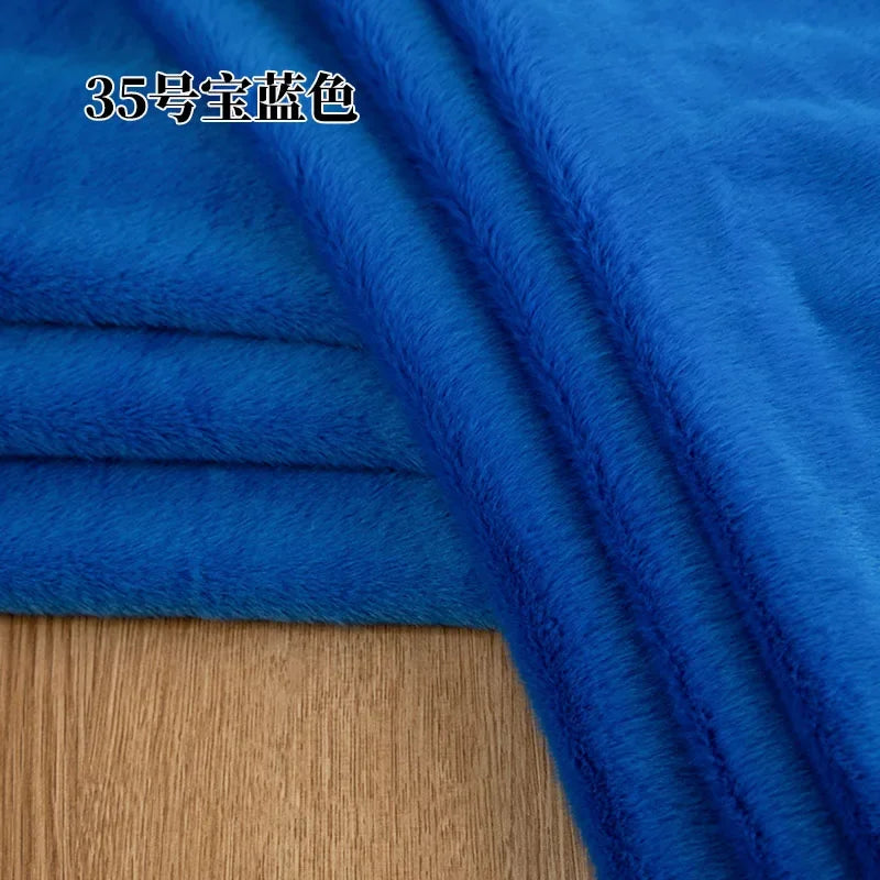 5mm Stretch European Mink Faux Fur Fabric High-Low Pattern for Clothing Scarves Hats Photo Props DIY Craft Decoration