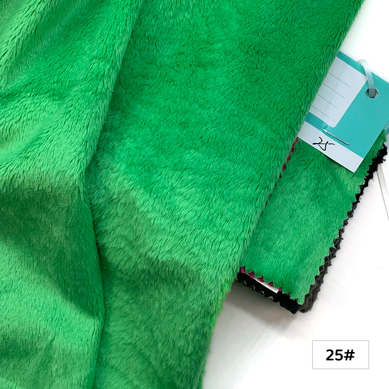 Plush Fabric 5mm Pile Length 100 Polyester 100 Colors Can Be Choose Hair Material for Popular Cotton Dolls DIY Handmade Fabric