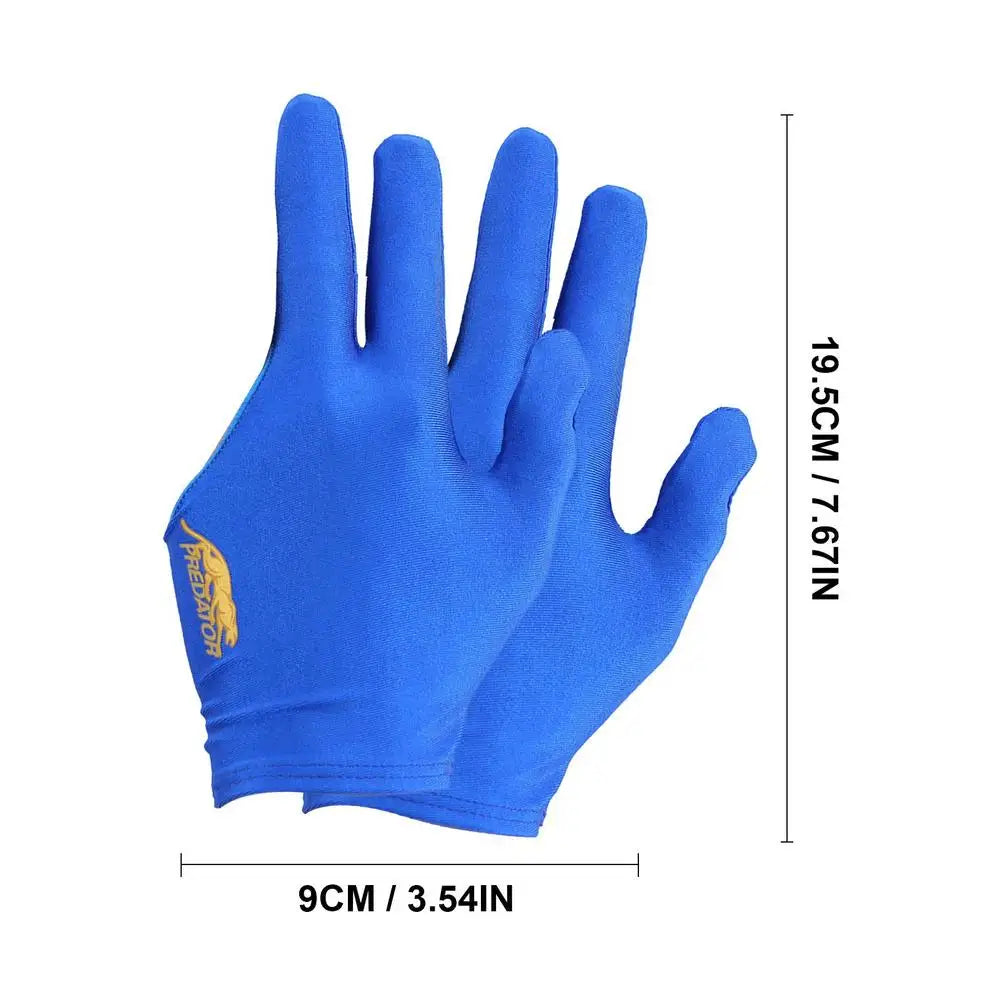 2Pcs Professional Open Finger Billiard Pool Gloves Snooker Pool Gloves Portable Light Elasticity Billiard Training Hand Gloves