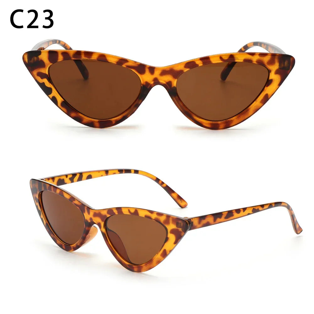2023 Sexy Cat Eye Sunglasses Women Mirror Black Small Triangle Sun Glasses Female Lens Shades Eyewear Outdoor Driving Sunglasse