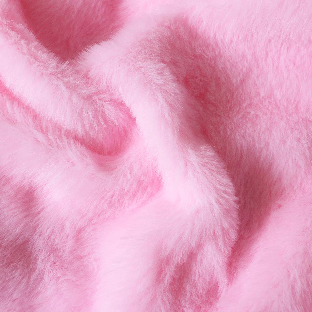 7MM Plush Fabric Fabric Pure Color Solf Atrtificial Rabbit Fur Doll Clothing Pillow DIY Decoration Material