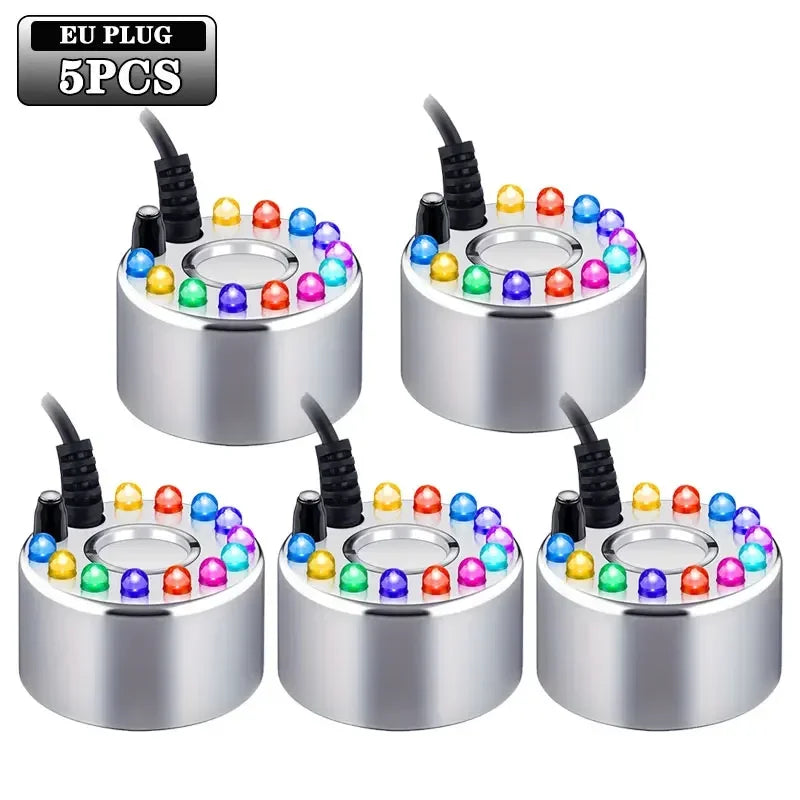 1-10pcs Mini LED Pumpkin Light Fogger Water Fountain Pond Fog Machine for Halloween Christmas Easter Party Festival Decoration