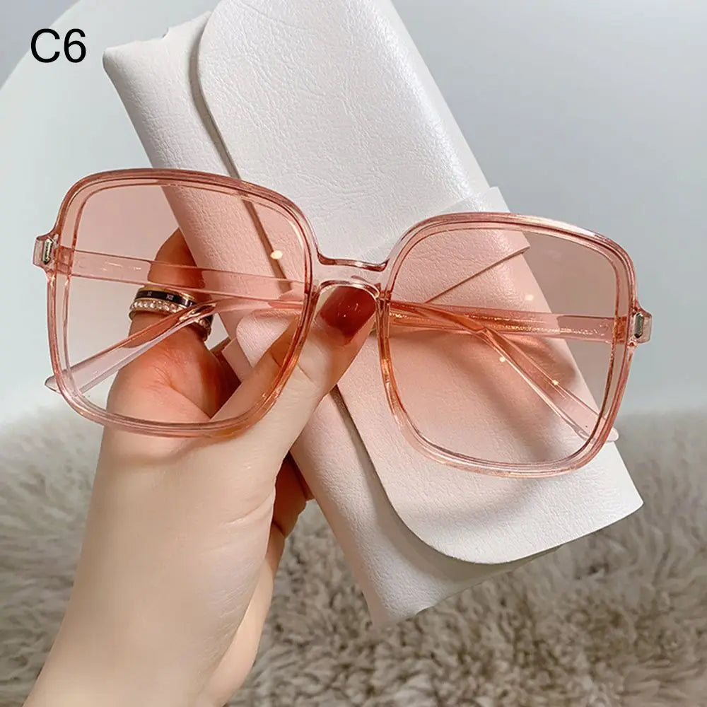2022 Black Square Oversized Sunglasses Square Glasses Personalized Cat Eyes Colorful Sunglasses Trend Versatile Sunglasses UV400
