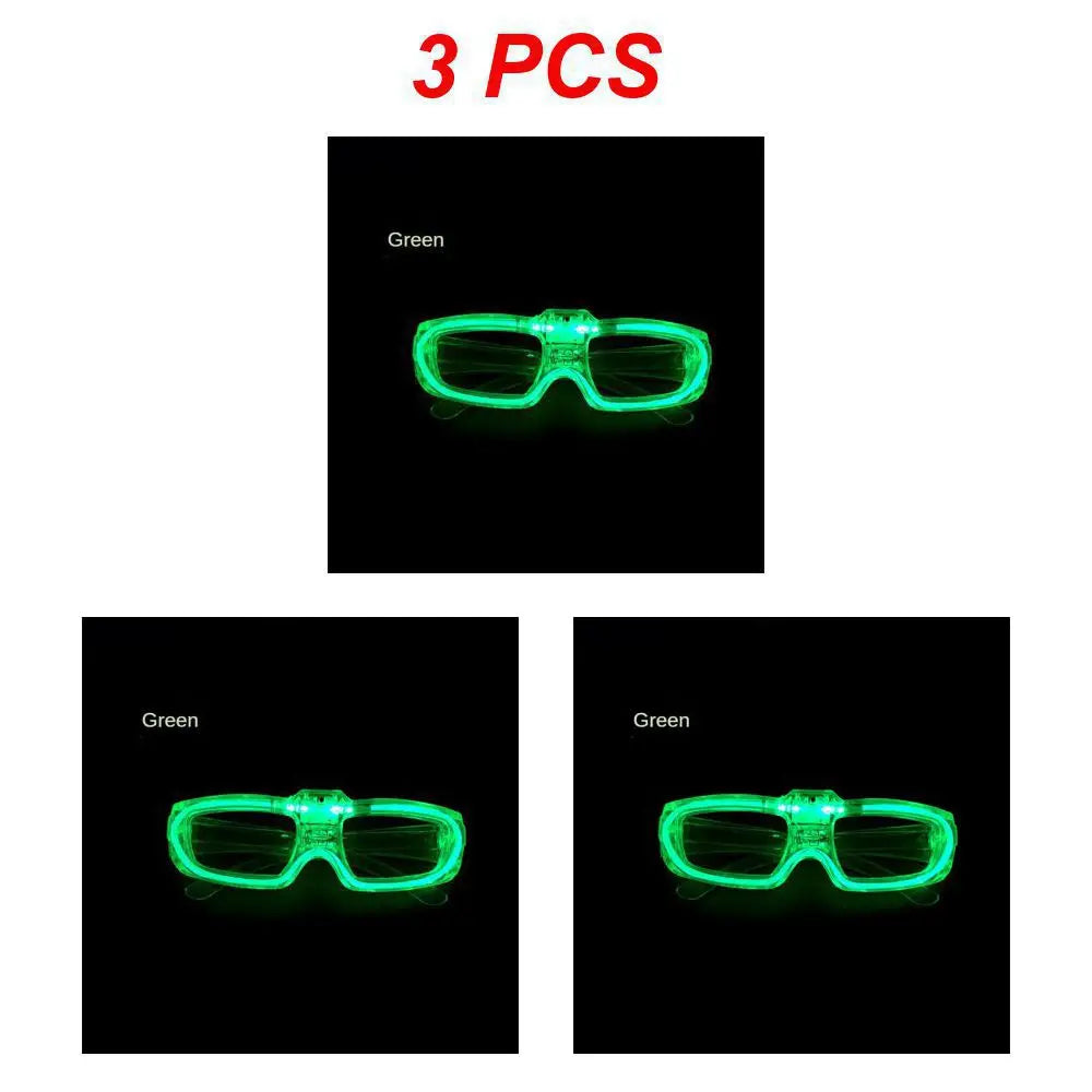 Sense of Future Science Technology LED Luminous Glasses Ins Popular Punk Goggles Party Christmas Colorful Light Shades Decor