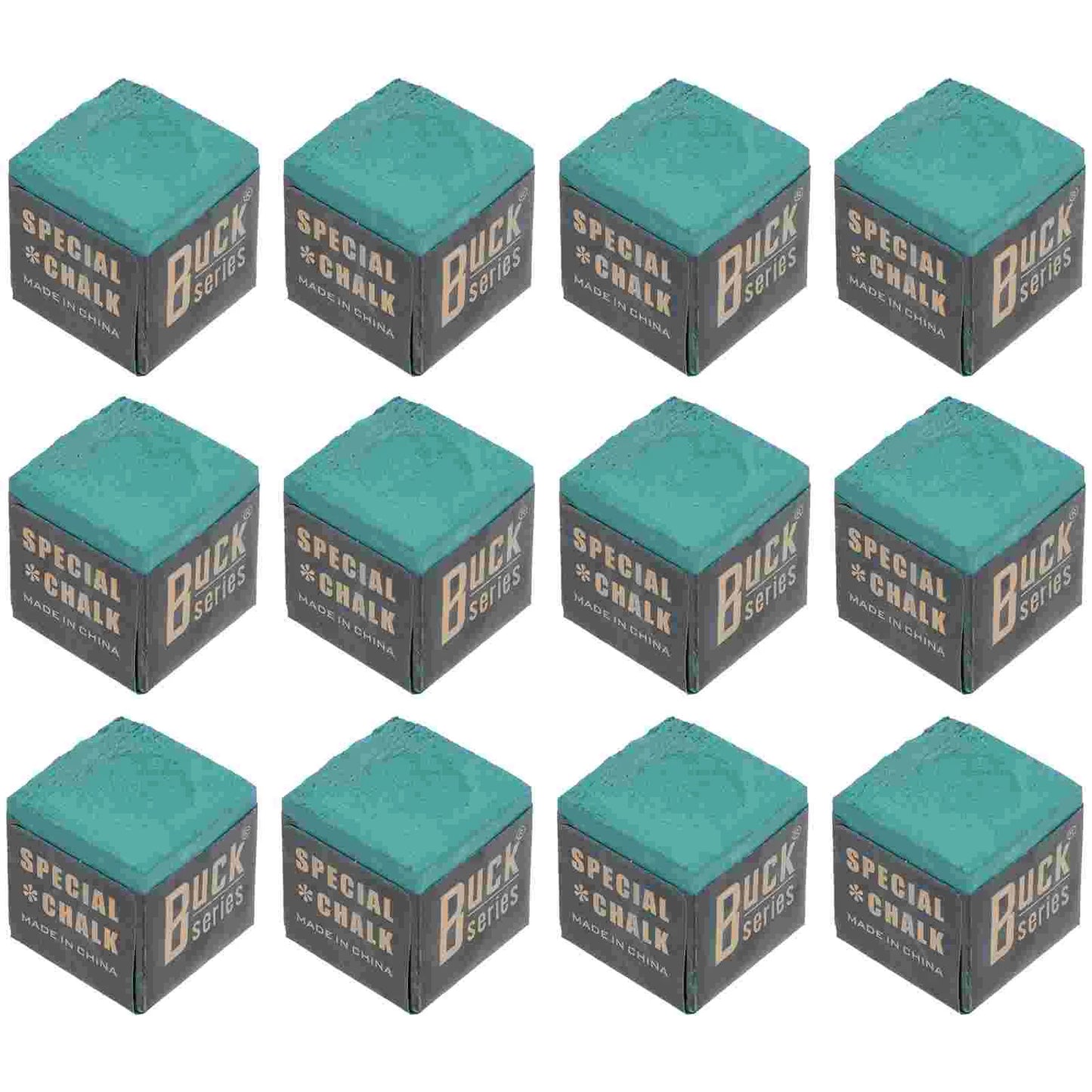 12Pcs Cue Stick Wiping Powder Pool Table Cue Chalk Billiards Playing Accessories Pool Cue Chalk Cubes for Pool Billiard Snooker