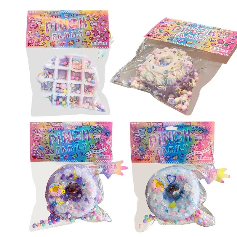 Dessert Squeeze Toy Food Shape Stress Relief Fidget Toys Slow Rising Donuts Funny Pinch Toys Kids Birthday Christmas Gifts