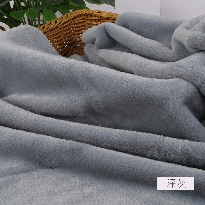 Imitation Rex Rabbit Plush Fabric by Meters for Needlework Clothes Toys Pillowcases Diy Sewing Soft Warm Thick Smooth Fur Cloth
