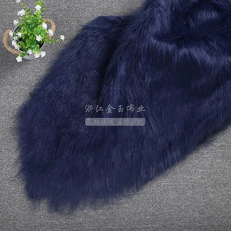 White Long Fur Long Hair Plush Fabric Fur by the Meter for Clothes Upholstery Toys Coats Doll Sewing Soft Green Faux Fur Cloth