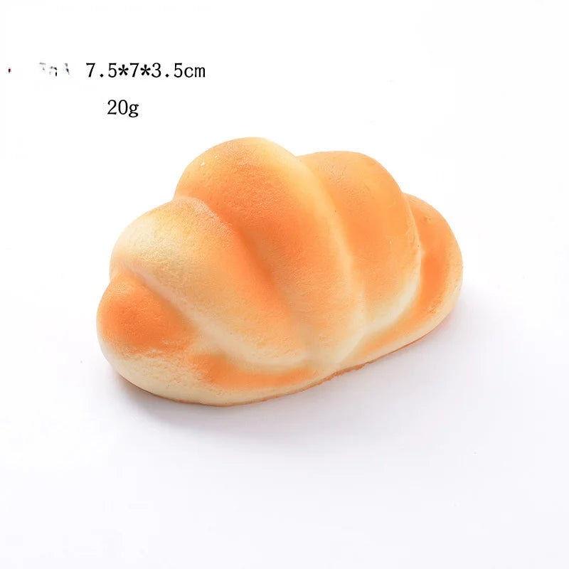 Creative Simulation Bread Toast Donuts Squeeze Stress Relief Toys Spoof Artificial Bread Simulation Food Desktop Decoration