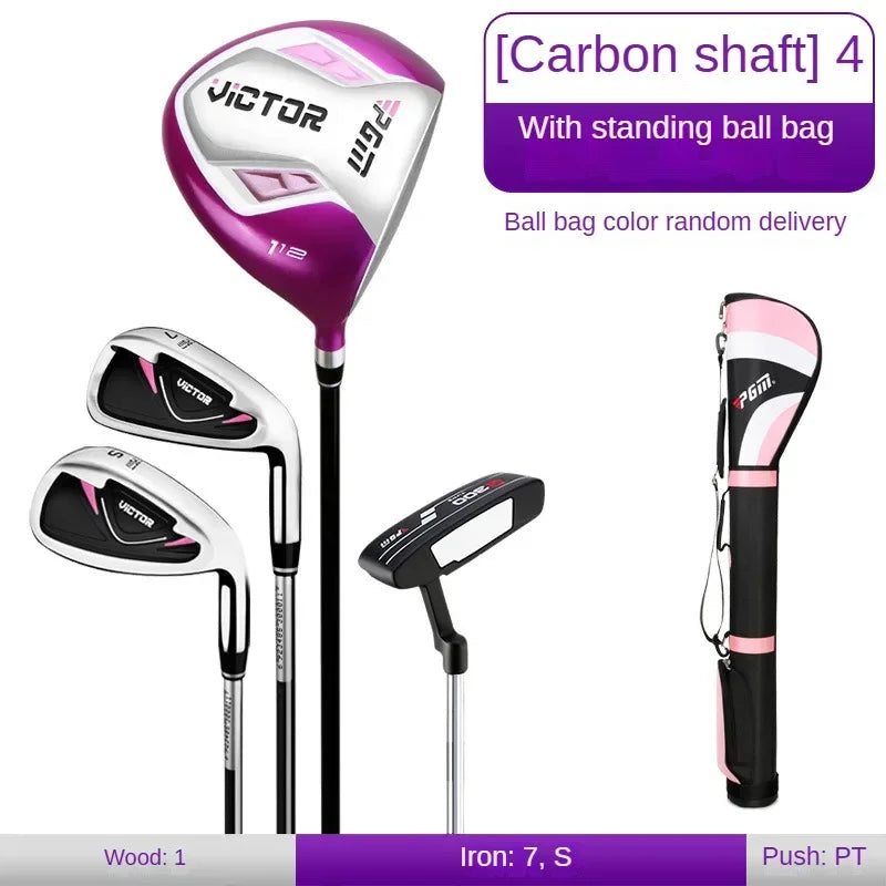 PGM Golf Clubs Golf Club Set Ladies Beginner Complete Set 12 Pcs/9 Pcs/4 Pcs,carbon Rod/Steel Pole LTG007