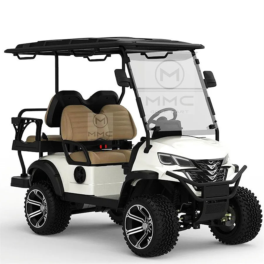 Street Legal Electric Golf Cart 4 Seats 5000W Scooter Go Kart ATV Adult Touring Classic Solar Golf Cart