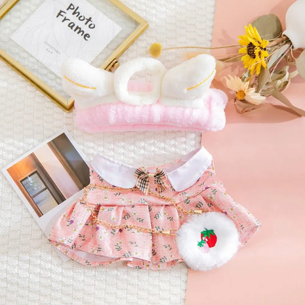 Doll Cloth Accessories LaLafanfan Cafe Clothes Dress Up DIY Clothing Yellow Duck Clothes 30cm Kawaii Plush Clothes Dolls