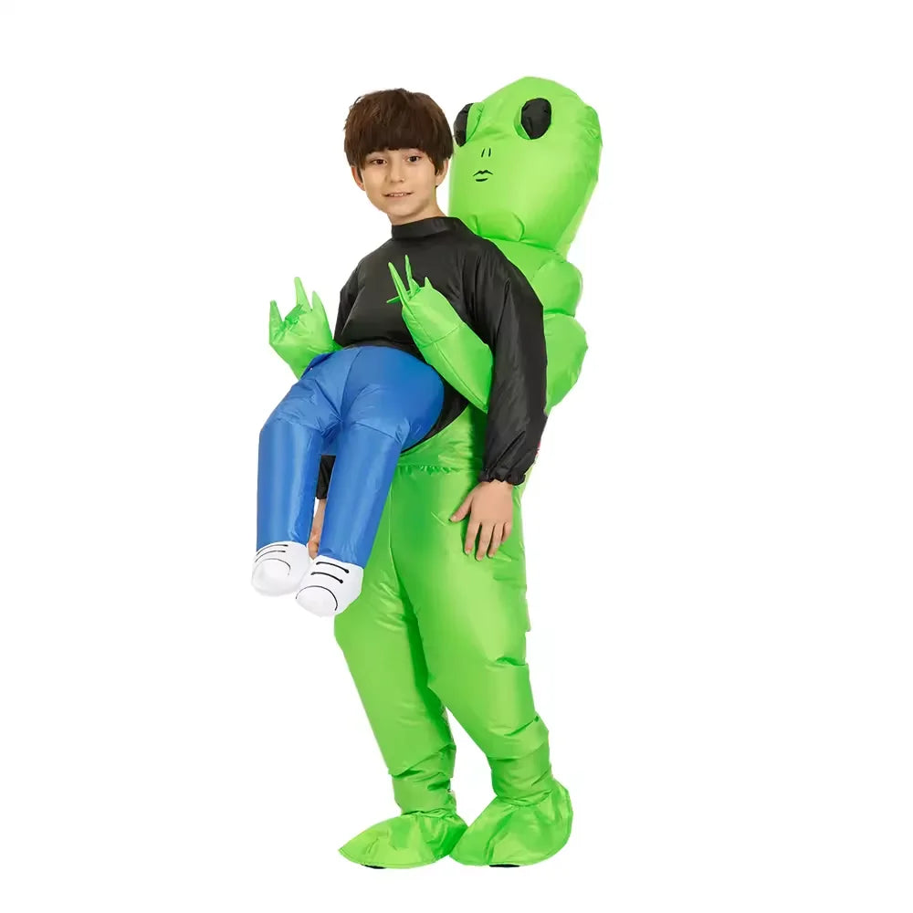 ET-Aliens Inflatable Costume Scary Monster Cosplay for Adult Kids Thanksgiving Christmas Party Festival Stage Children Clothing