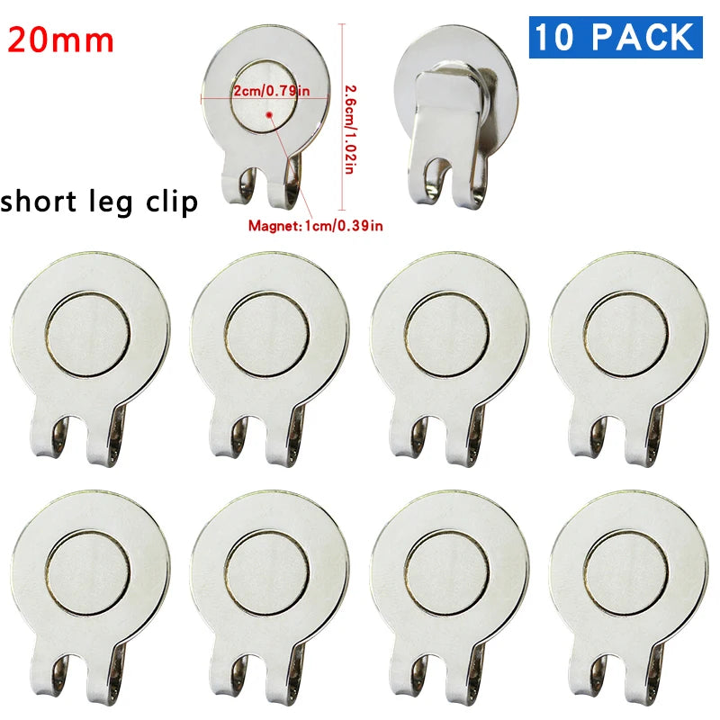 10 Pcs Golf Hat Clip Magnetic Metal Golf Cap Clips Golf Accessories for Golf Ball Mark Marker Drop Ship