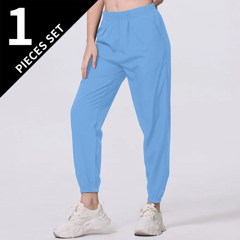 1/2 Piece Women's Casual Sports Pants Black Pocket Pants Running Fitness Slimming Ankle Pants Multi-Size Teen 9 Sub-Library