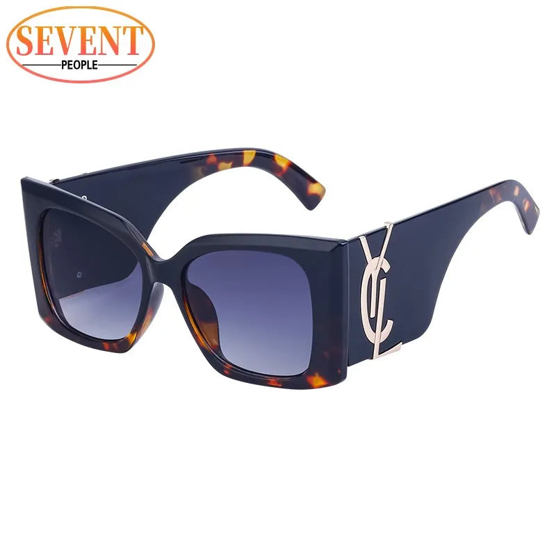 Oversized Cat Eye Sunglasses Women 2025 Luxury Brand Designer Fashion Square Sun Glasses for Female New Trend Big Frame Sunglass