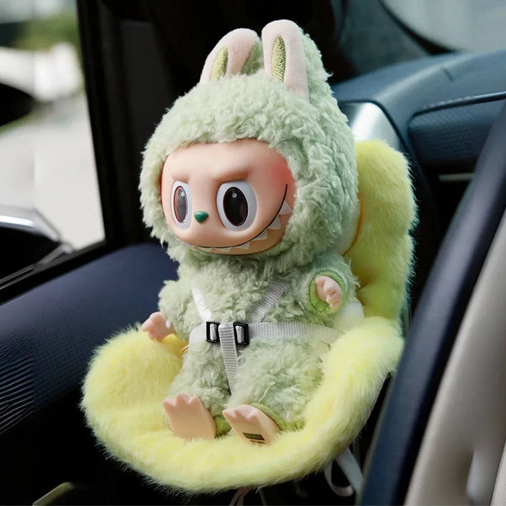 Suitable for 17cm Labubu Cute Doll Cute Car Safety Seat Car Air Outlet Decoration Car Interior Decoration Ornament