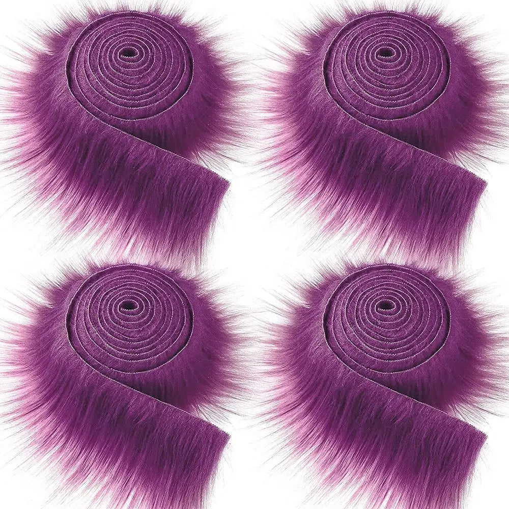 Crafts Gift Trimming Soft Apparel Sewing Fluffy Trim Fabric Roll Faux Fur Ribbon Tapes Long Plush Fur Fabric Plush Fur Stripe