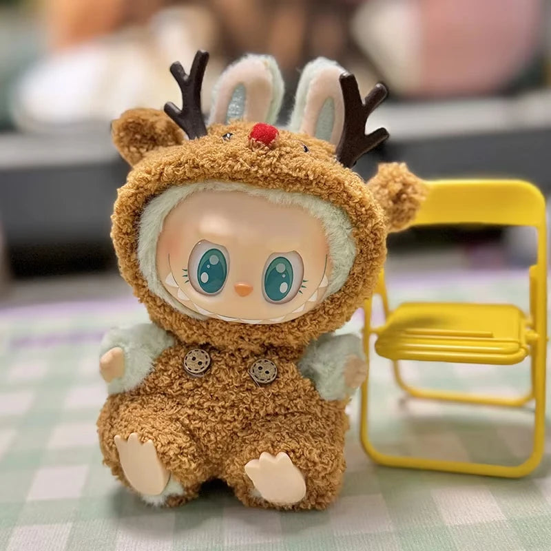 Mini Plush Doll'S Clothes Outfit Accessories for Korea Kpop Exo Labubu V1 V2 Idol Dolls Goose Dinosaur Macaron Clothing Gift
