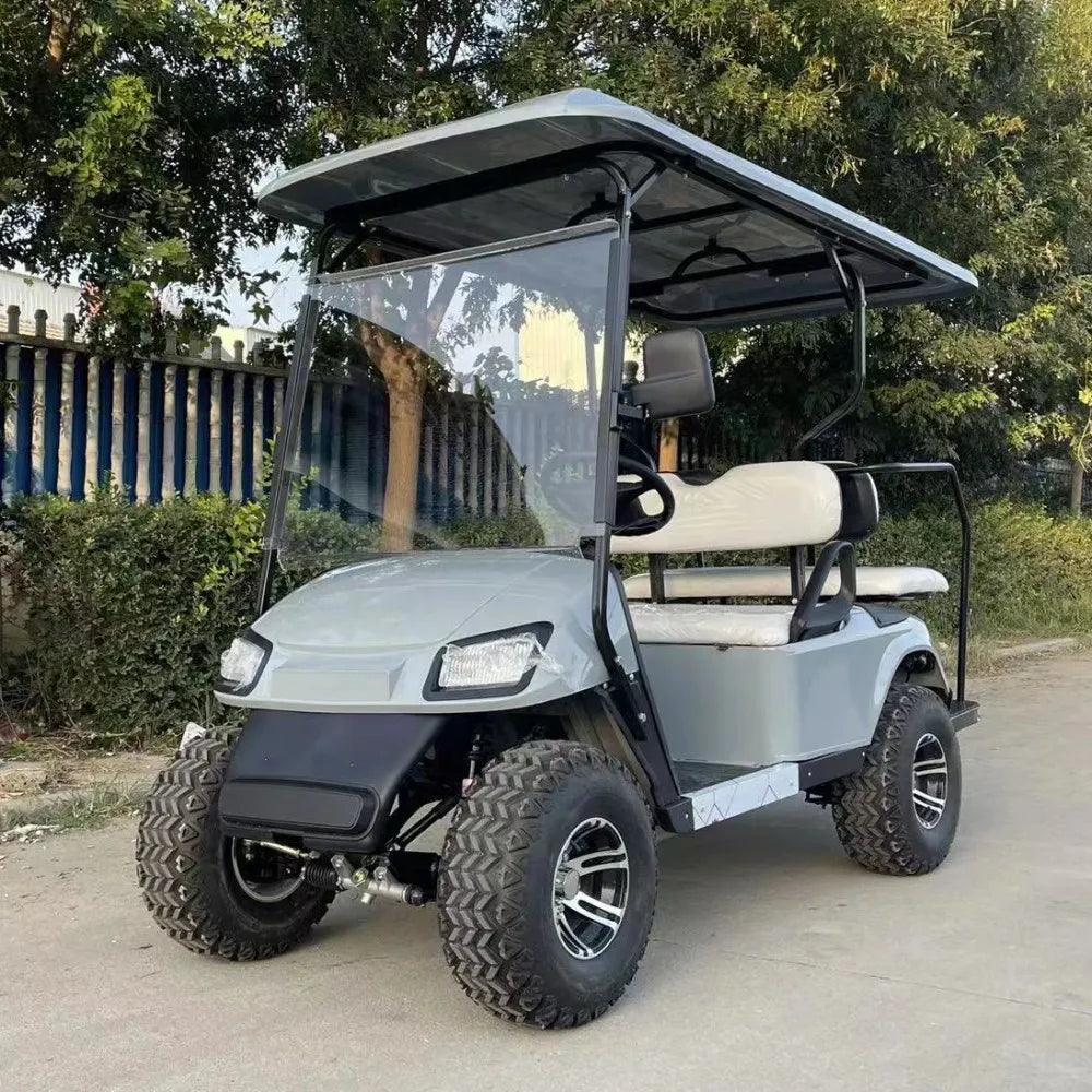 High Quality Street Legal Two Seater 48V 72v Electric Golf Cart Golf Hunting Cart With Cargo Box Golf Utility Cart and Farm Cart