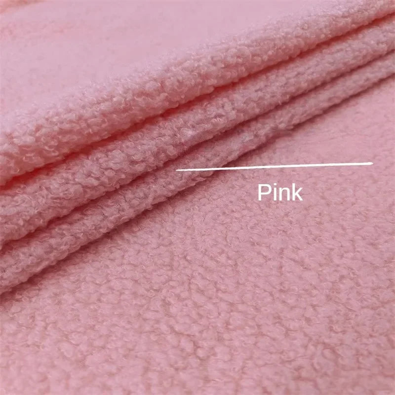 Stretch Fabric Fur Plain by the Meter for Children's Clothes Dolls Sewing Winter Coats White Teddy Hair Plush Cloth Smooth Drape