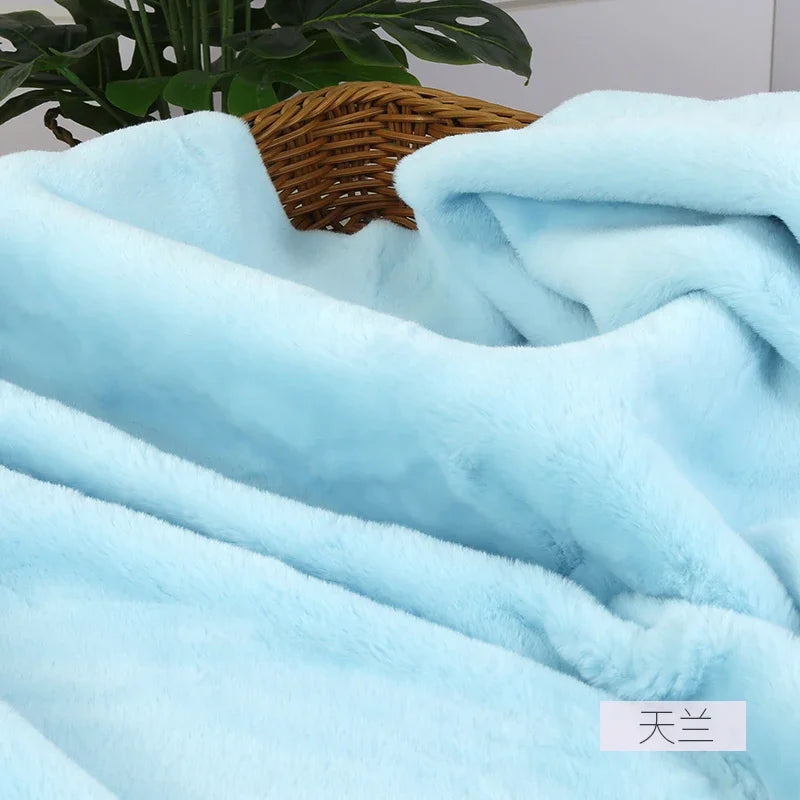 Imitation Rex Rabbit Plush Fabric by Meters for Needlework Clothes Toys Pillowcases Diy Sewing Soft Warm Thick Smooth Fur Cloth