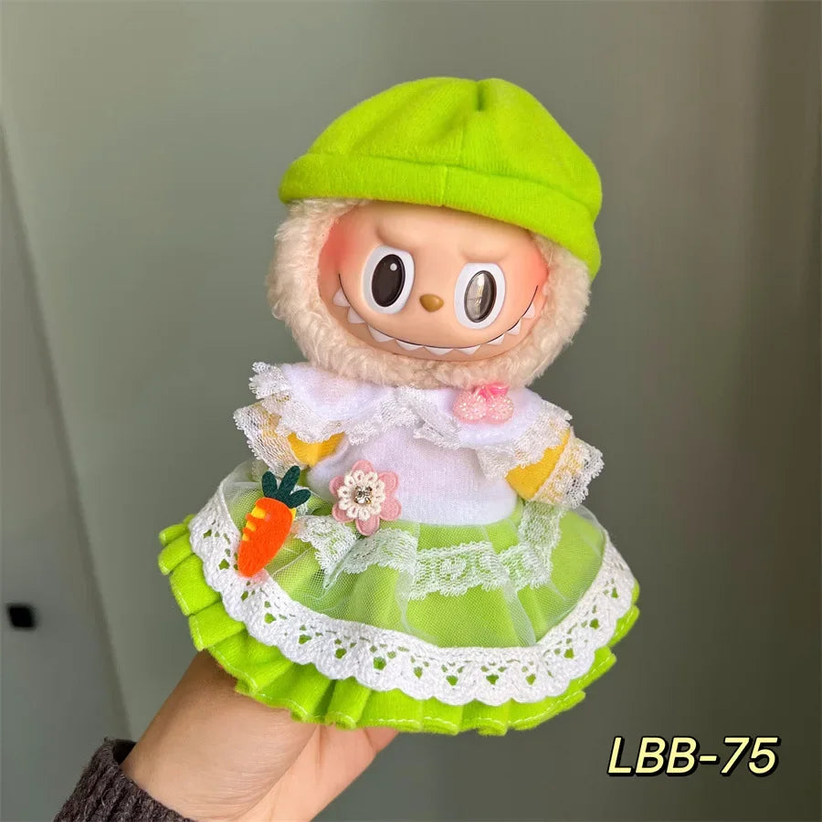 Mini Doll'S Clothes Outfit Accessories for Korea Kpop Exo 15-17cm Labubu Idol 10cn Cotton Doll Replacement Suit Clothing Gift