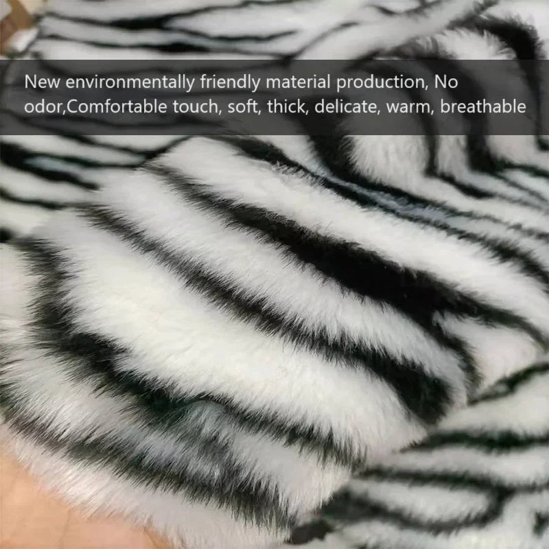 Thickened 1.5cm Fur Length Leopard Print Tiger Print Zebra Print Short Plush Fabric Performance Costume Faux Fur Clothing Fabric