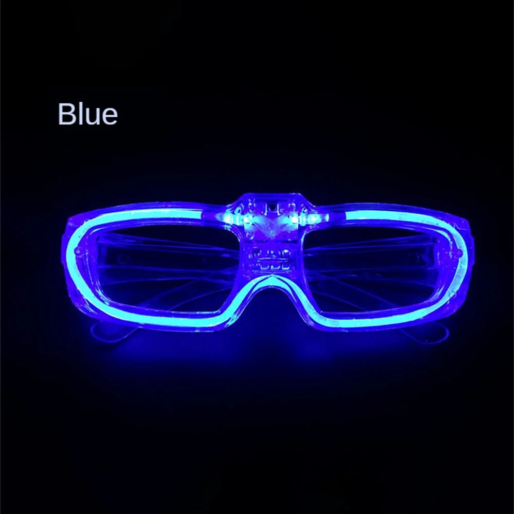 Sense of Future Science Technology LED Luminous Glasses Ins Popular Punk Goggles Party Christmas Colorful Light Shades Decor