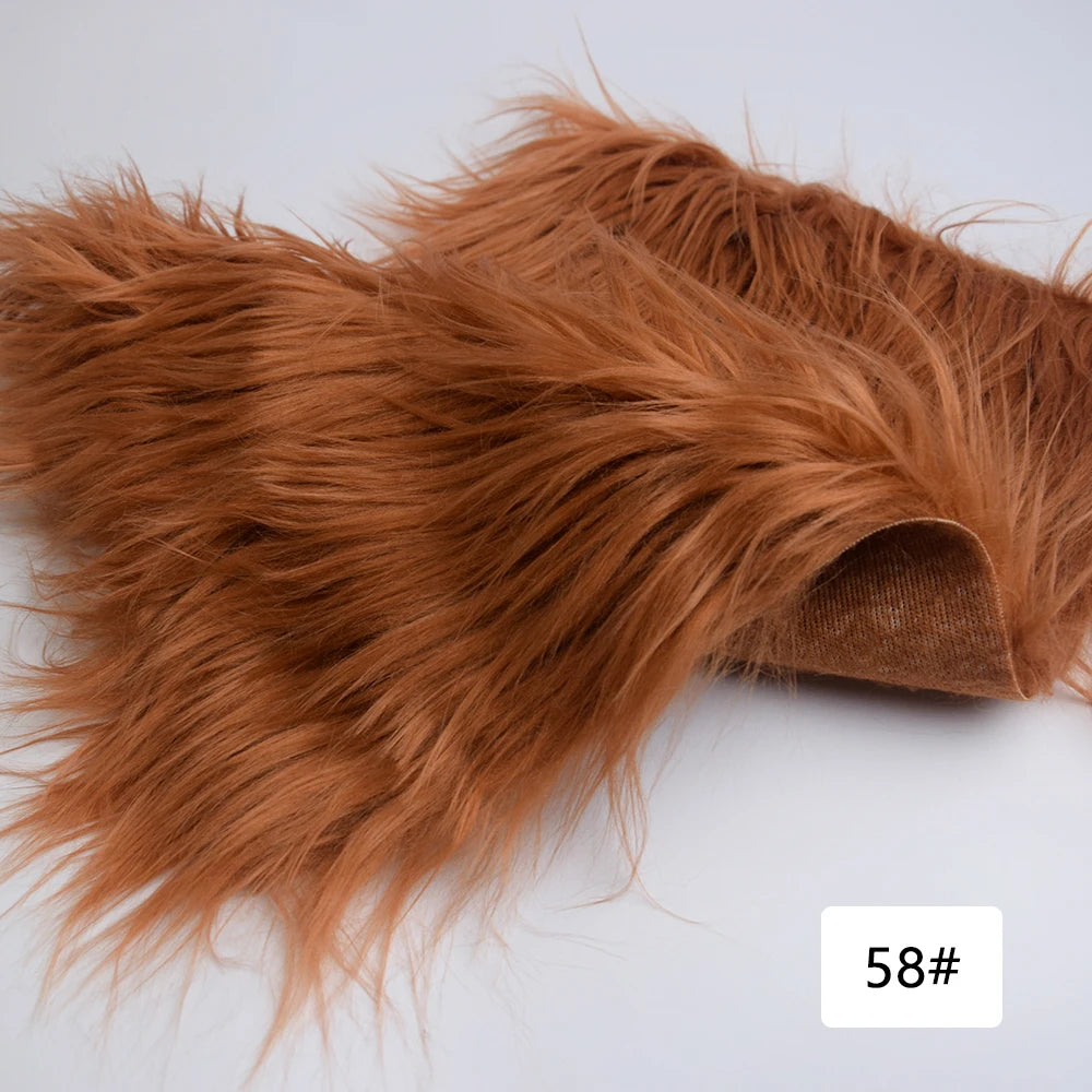 Faux Fur Fabric 46 Colors 160x50cm 8cm Soft Long Plush Handmade Doll/Clothing Shaggy Fabric