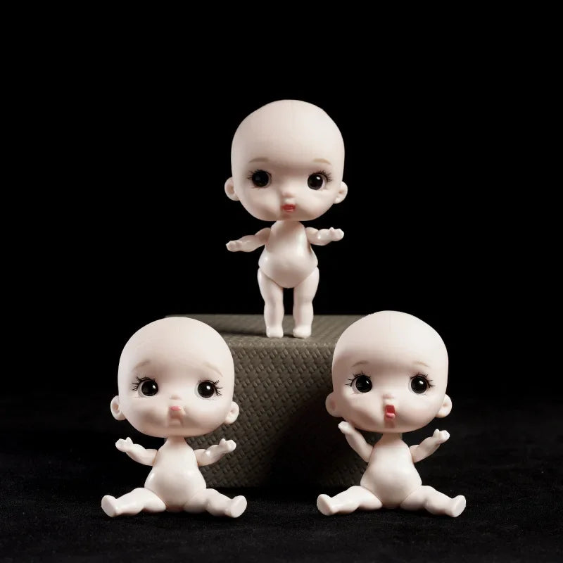 5CM Mini Soft Pottery Doll Body Nude Doll Keychain OB11 Semi-Finished Girl Toy