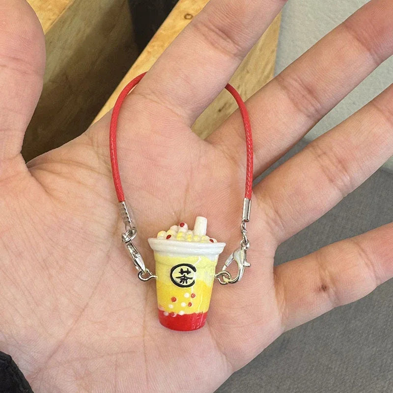 For Labubu 4.0 the Monsters Pin for Love Series Dollhouse Simulation Pendant Milk Tea Cup for 15/17cm Labubu Doll Accessories