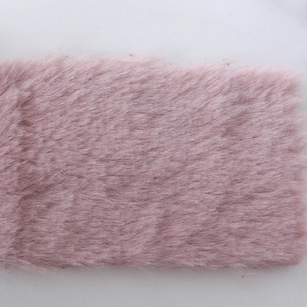 7MM Plush Fabric Fabric Pure Color Solf Atrtificial Rabbit Fur Doll Clothing Pillow DIY Decoration Material