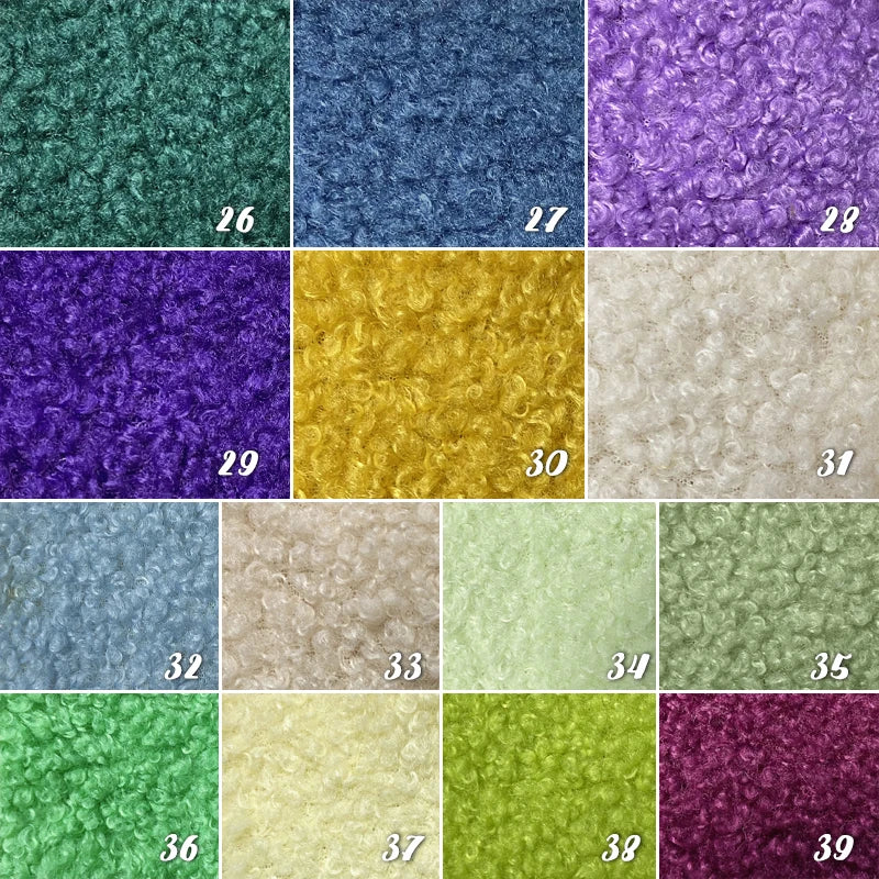 1 Yard Soft Warm Furry Fluffy Plush Fabric Curly Teddy Faux Fur Fabric for Clothing Lining Coat Doll Bag Hat Diy Pet Toy Clothes