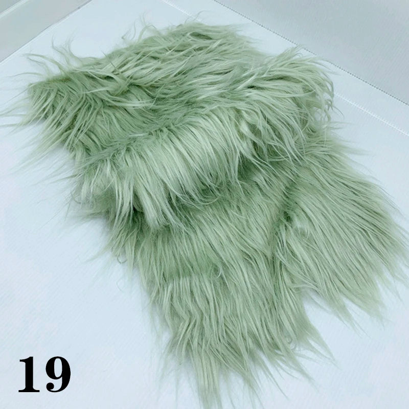 25x45cm Long Hair Faux Fur Fabric for DIY Dolls Hair Beard Craft Making Material Patchwork Garment Sewing Accessories